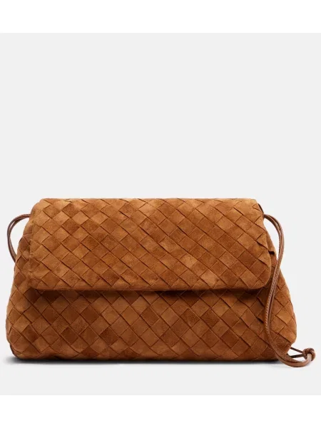 Semišový kabelka Bottega Veneta hnědý