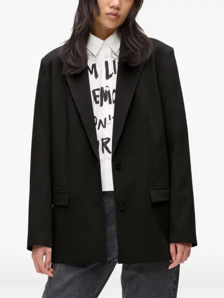 Sacou Karl Lagerfeld Jeans cu broderie negru