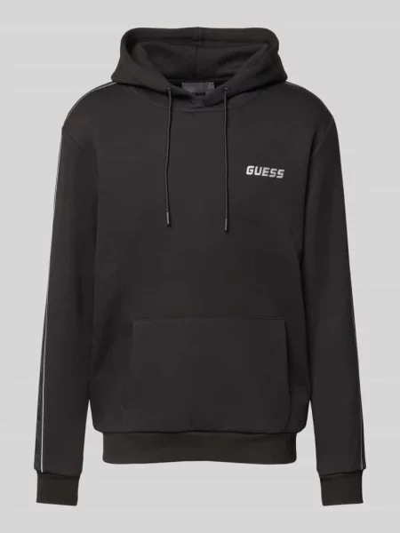 Bluza z kapturem i detalem z logo model ‘MICKEY’ czarna
