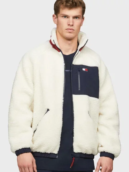 Джинсовая куртка Tommy Jeans Тедди белая