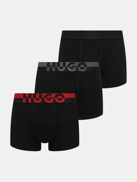 HUGO Boxerky TRUNK TR. SPLIT LOGO černé