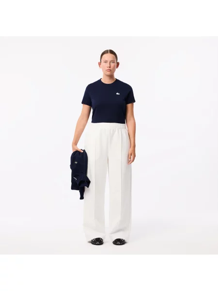 Lacoste Sportowa Koszulka Z Bawełny Technicznej Ultra Dry granatowa