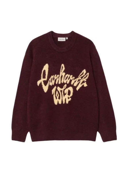 Sweter Carhartt Wip wełniany czerwony