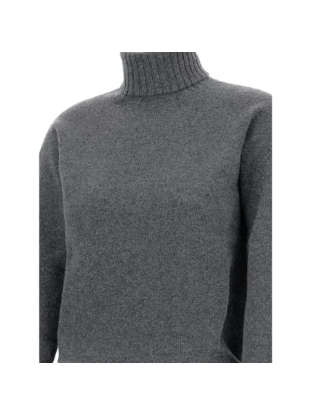 Sweter Drumohr z wysokim kołnierzem szary