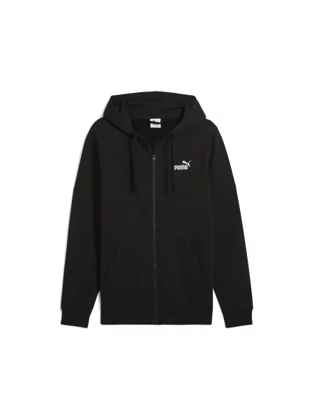 Rozpinana bluza z kapturem Essentials z logo No. 1 czarna
