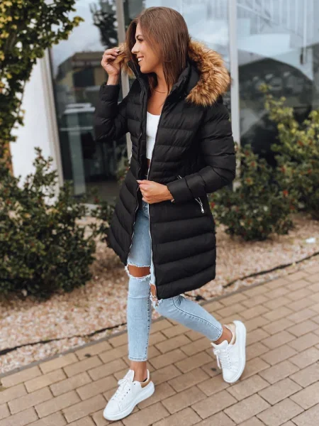 Prošívaná dlouhá bunda Dstreet černá