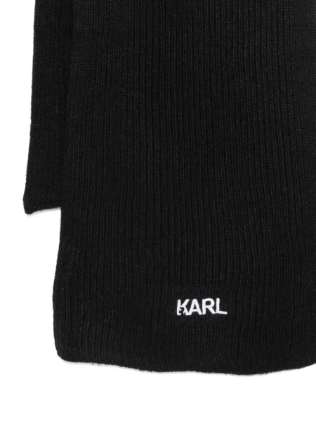 Fular Karl Lagerfeld cu broderie negru