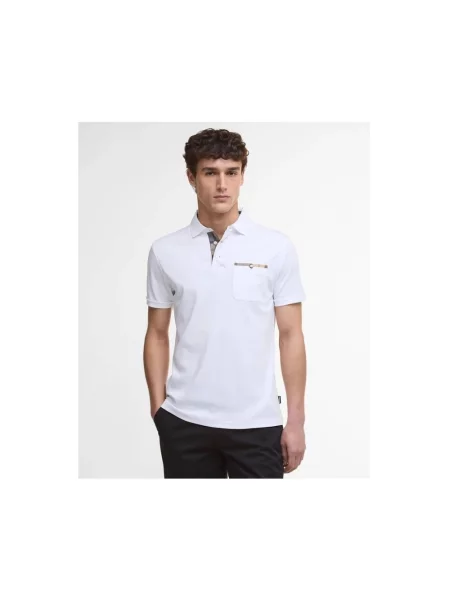 Koszulka polo Barbour biała