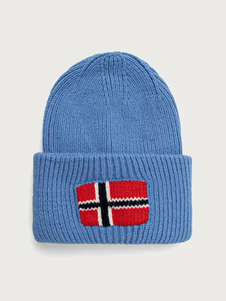 Napapijri σκούφος beanie ανδρικός με μαλλί Evei μπλε