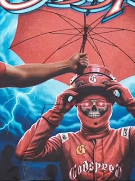 Hanorac cu glugă Godspeed cu imagine negru