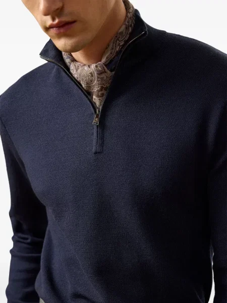 Вълнен пуловер Ralph Lauren Purple Label синьо