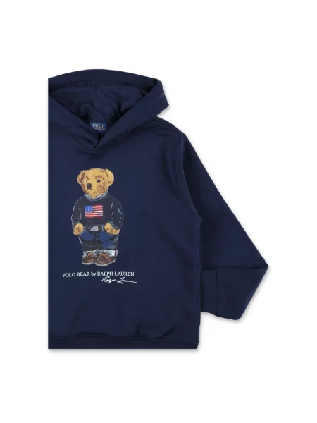 Bluza z kapturem o kroju regular fit z nadrukiem polo bear Polo Ralph Lauren granatowa