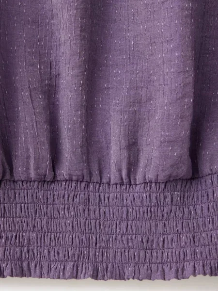 Bluzka crop z teksturą liliowy Teen L MANGO TEEN