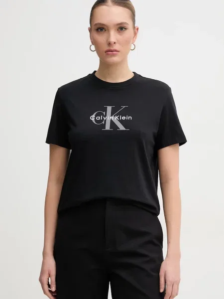 Тениска Calvin Klein Jeans черно