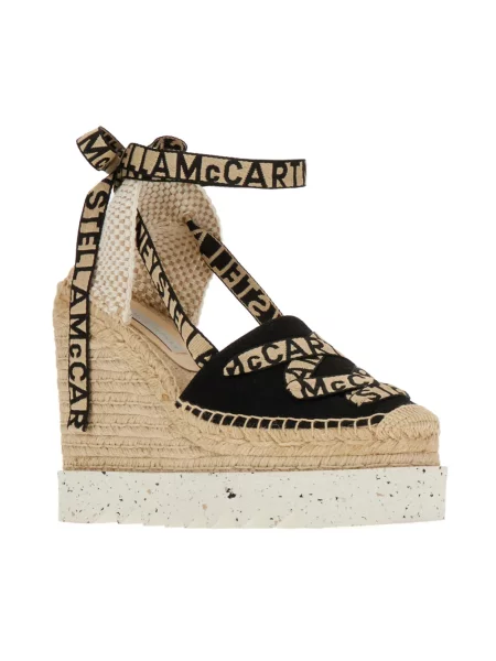 Espadryle Stella Mccartney na koturnie czarne