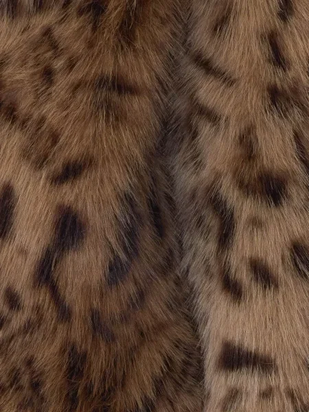 Geacă Bully cu imagine cu model leopard maro
