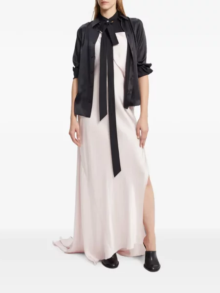 Риза Ann Demeulemeester с връзки с дантела черно