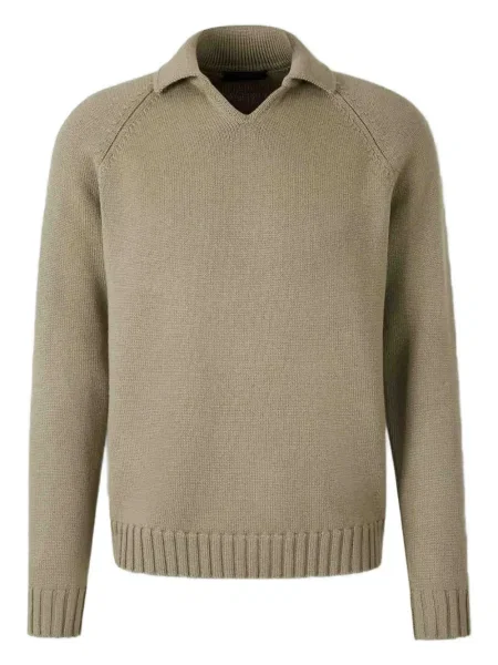 Вълнен пуловер Zanone кафяво