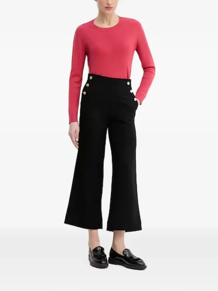 Top Benetton tricotate cu decolteu rotund roz
