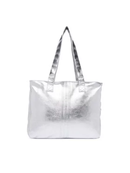 Adidas Ročna torba Shopper Metallic Pu Bag Srebrna