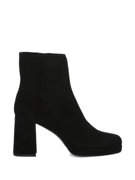 Cizme scurte Julie Dee din piele de căprioară cu platformă negru