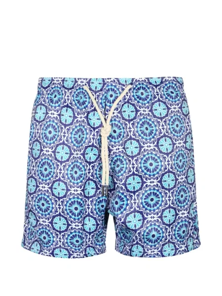 Slip de baie Penfield cu imagine cu imprimeu geometric albastru