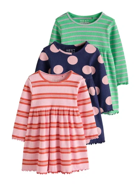 Next Rochie bleumarin / verde / rosé / orange roșu