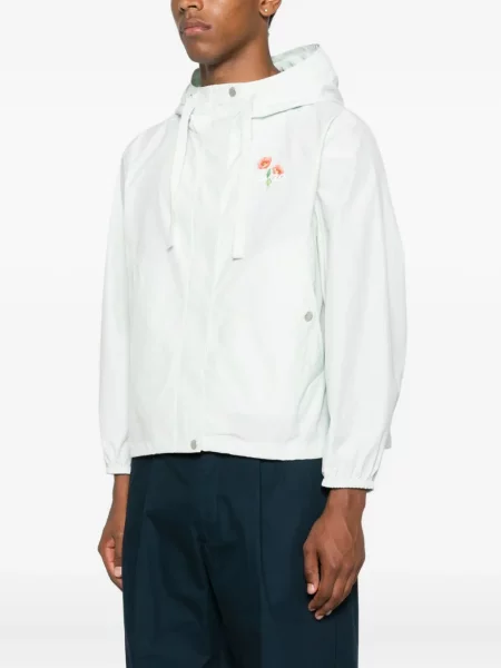 Geacă Kenzo cu model floral cu glugă cu imagine verde