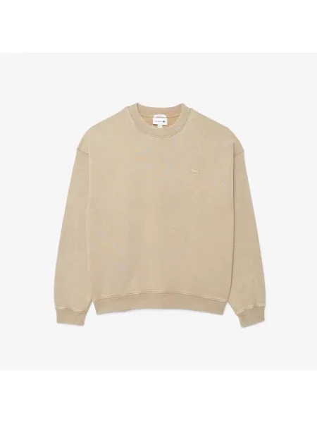 Lacoste Bluza Z Efektem Prania O Luźnym Kroju beżowa