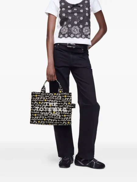 Geantă Marc Jacobs din canvas negru