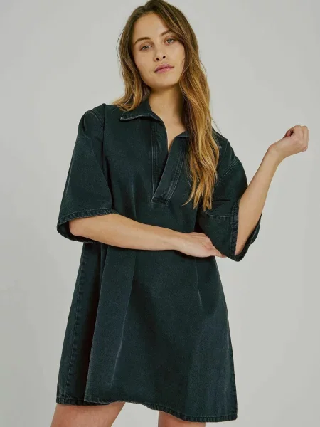 NORR Rochie Hannali pin verde