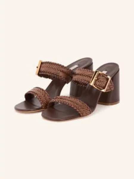 Casadei Pantofle Cleo tmavě / zlatá hnědá