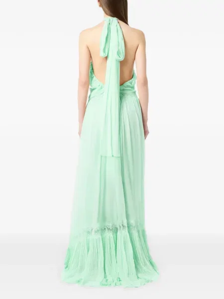 Rochie Blumarine cu volane de costum verde