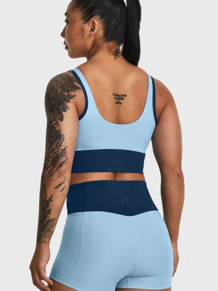 Укороченный спортивный топ Under Armour голубой