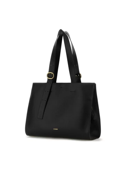 Shopperka Jil Sander skórzana czarna