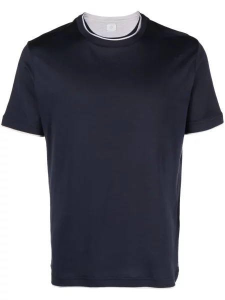 Tricou Eleventy cu decolteu rotund albastru