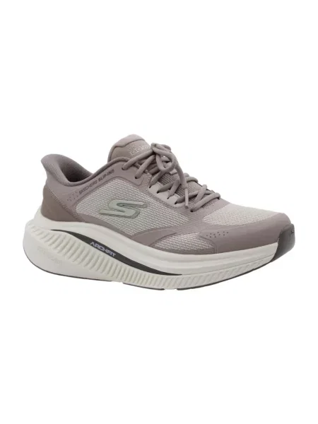 Lniane sneakersy Skechers szare