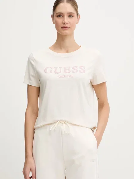 Guess Tričko GIUDITTA béžové
