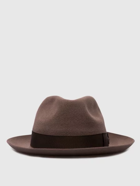 Капелюх Jer з вовни Borsalino коричневий