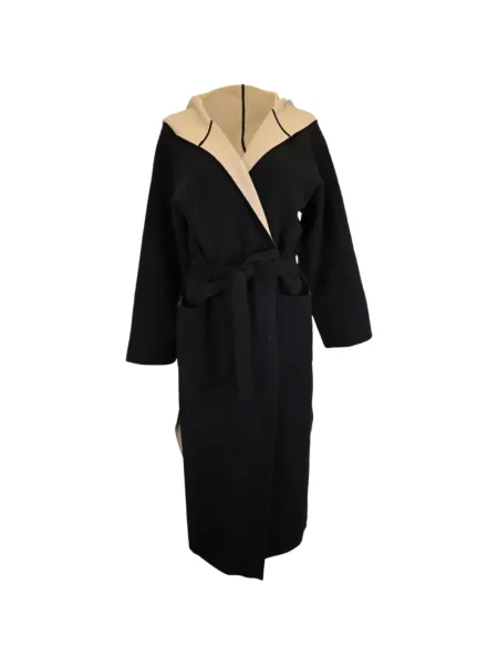 Palton Max Mara cu glugă negru