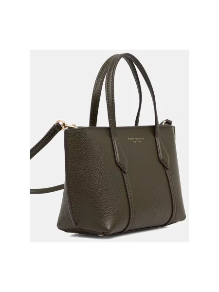 Tory Burch torebka tote skórzana Perry zielona