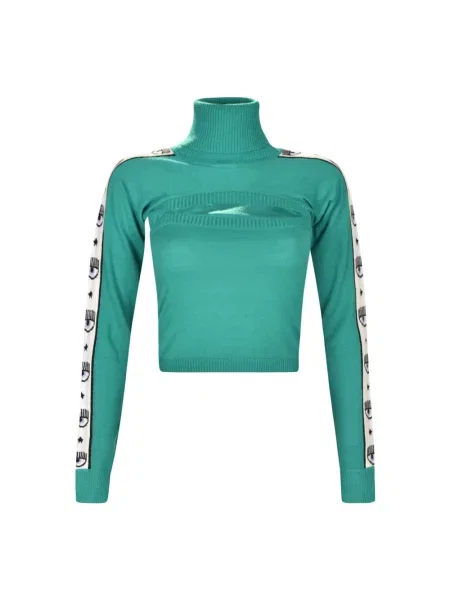 Sweter Chiara Ferragni Collection wełniany zielony