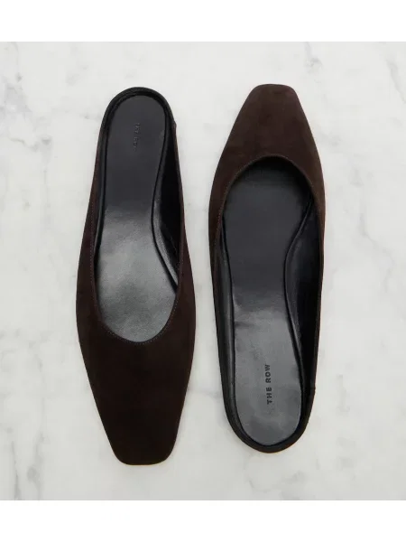 Semišové mules The Row hnedá