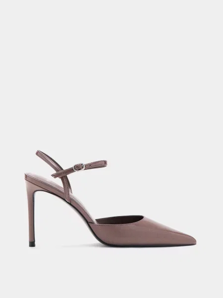 Туфлі-човники MANGO поліуретан коричневий