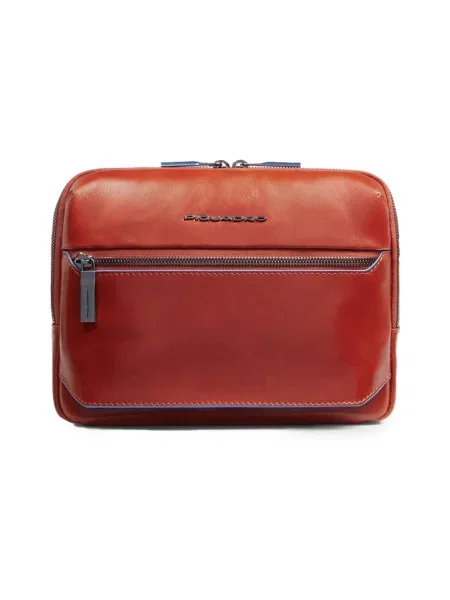 Torba crossbody Piquadro skórzana czerwona