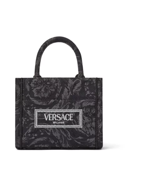 Shopperka Versace żakardowa czarna