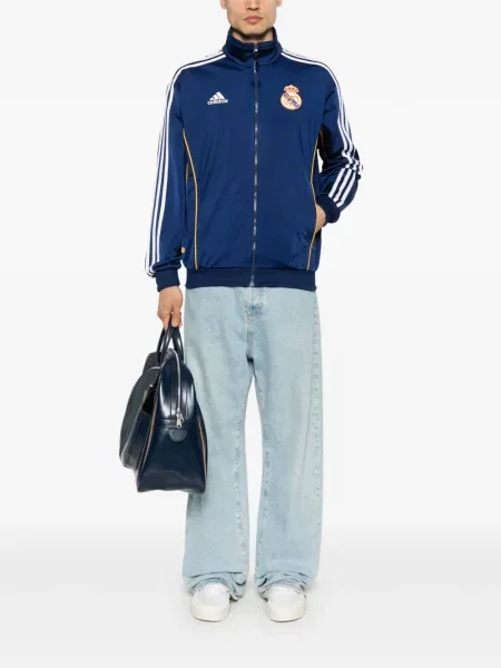 Croșetat pantaloni scurți Adidas tricotate de costum albastru