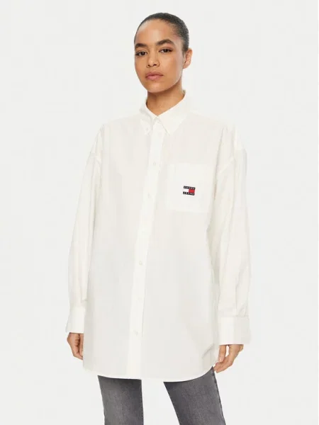 Tommy Jeans Košulja Oversize bijela
