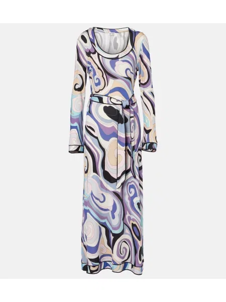 Maksi obleka Rixo s potiskom