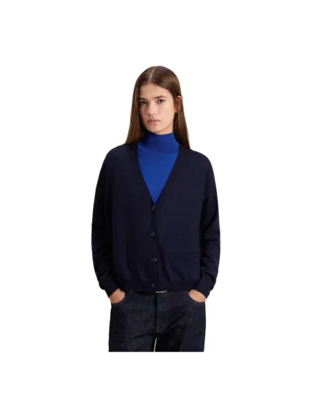 Kardigan Woolrich z wełny merino niebieski